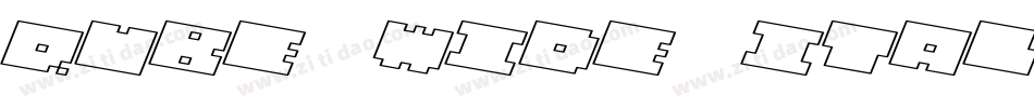 QUBE WIDE ITALIC字体转换
